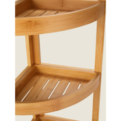 George Home natural bamboo corner storage 23x23x60cm - British product