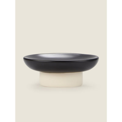 George Home Black Sahara soap dish stand, 12x9x5cm - British product