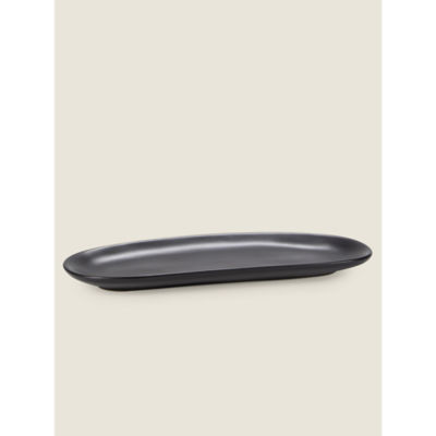 ASDA George Home Black Sahara Abstract Oval Tray 26 x 10 x 2cm- Buy online at McGrocer