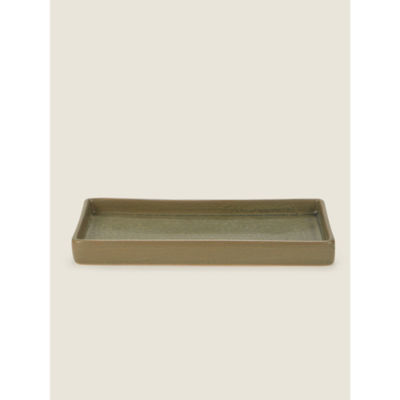 ASDA George Home Green Riverside Reactive Glaze Stoneware Tray 30 x 15 x 5cm- Buy online at McGrocer