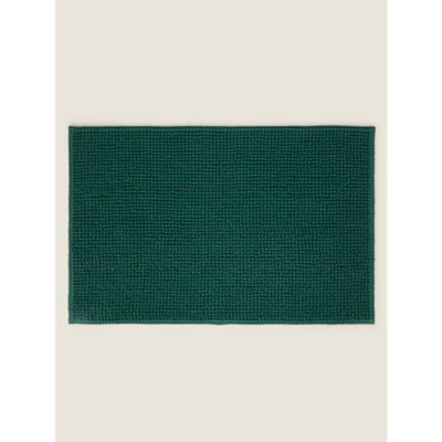 George Home Fir Green Solid Chenille bath mat 50cm x 80cm, UK version