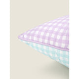 George Home lilac gingham outdoor cushion 45x45cm, UK version