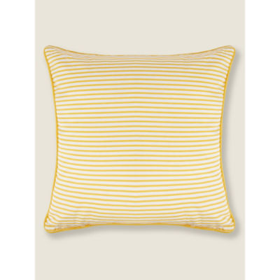 George Home yellow stripe reversible outdoor cushion 45x45cm (British brand)