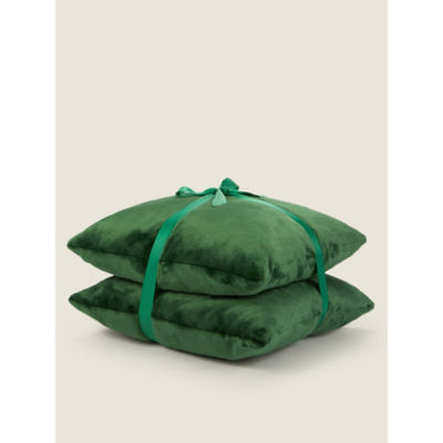 George Home green super soft cushion 40x40cm 2 pack (British brand)