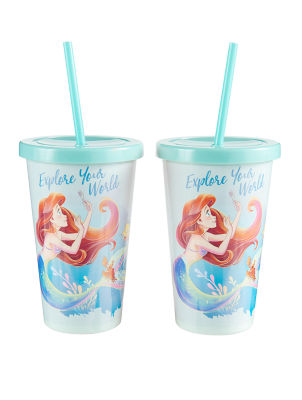 Disney Little Mermaid tumbler with straw 560ml, UK version