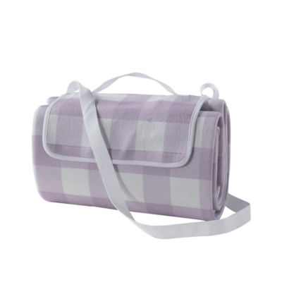 George Home lilac gingham picnic blanket 146x130cm (British brand)