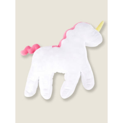 George Home white unicorn 3D shaped cushion - British product
