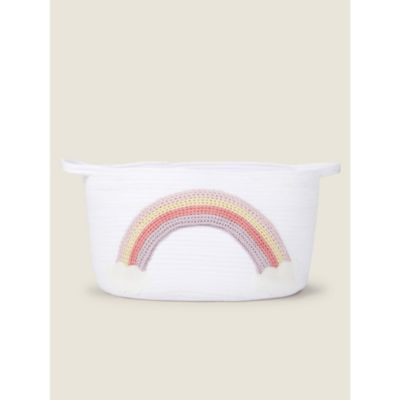 George Home rainbow rope storage basket 20x30cm - British product