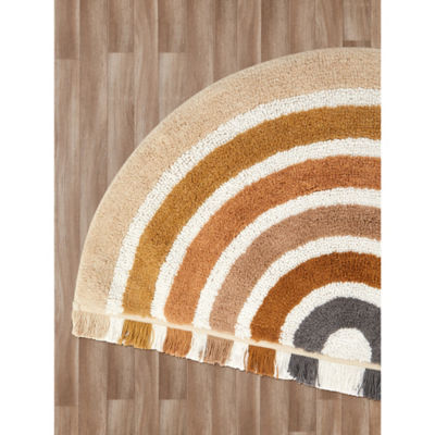 George Home Natural Rainbow Fringe Rug 45x86cm - British product