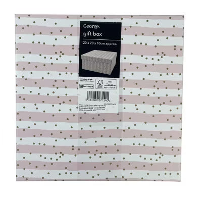 Boîte cadeau moyenne George Home Rose Rayé ASDA - Achetez en ligne sur McGrocer