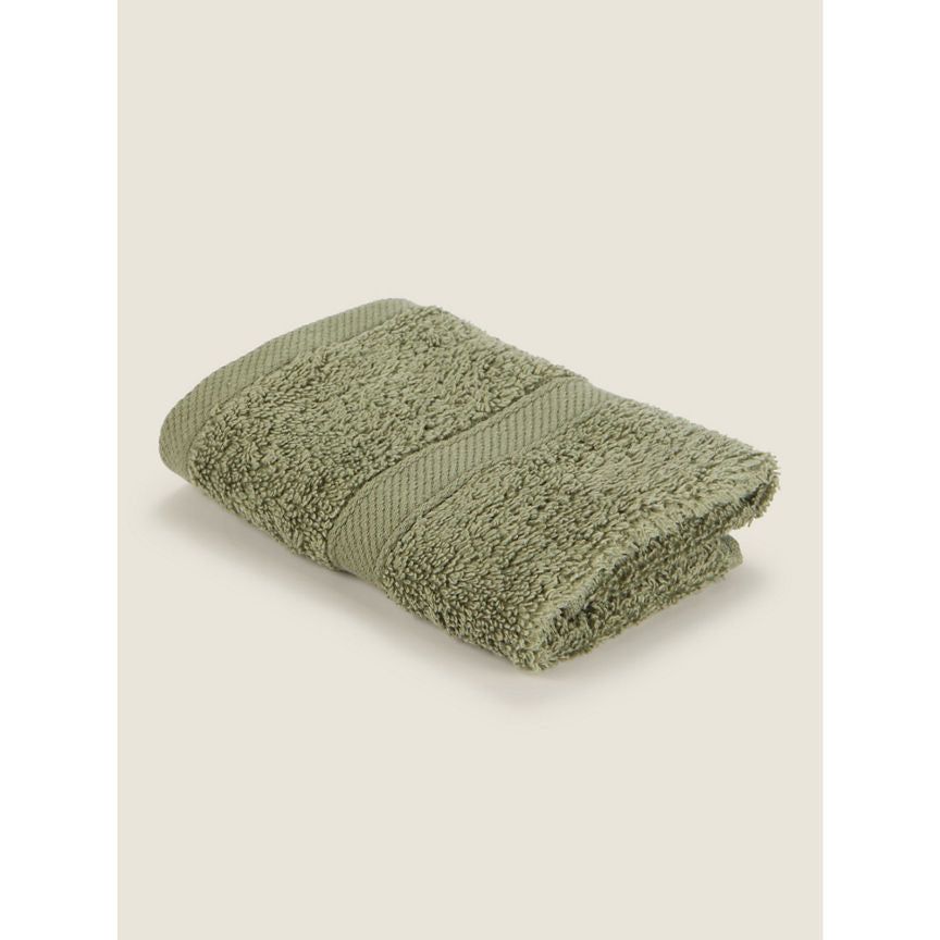 George Home Sage Green Super Soft  Face Cloth GOODS ASDA   