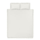George Home white frill edge duvet set super king, UK version