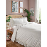 George Home Plain Frill Edge Double Duvet Set GOODS ASDA   