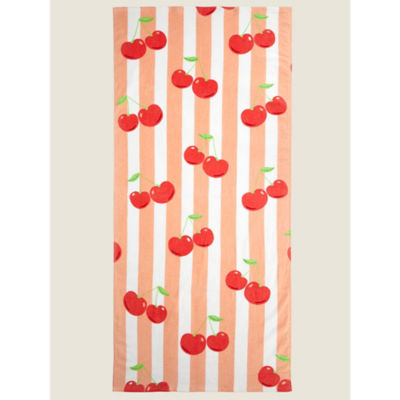 George Home Peach Cherries beach towel 71 x 152 cm - British product