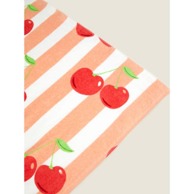 George Home Peach Cherries beach towel 71 x 152 cm - British product