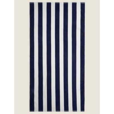 ASDA George Home Navy Stripe Beach Towel- Buy online at McGrocer