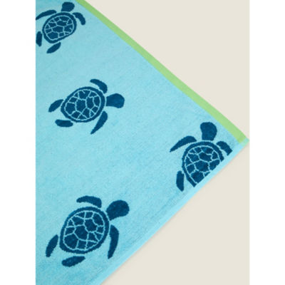 George Home 79x152 blue turtles beach towel imported from the UK