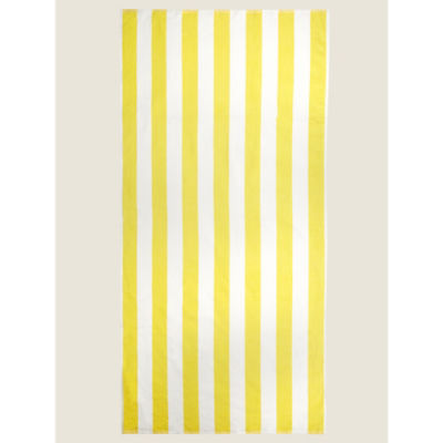 George Home yellow and white stripe beach towel, UK version