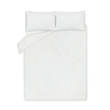 George Home plain diamond pleat duvet set double, UK version