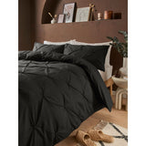 George Home Plain Diamond Pleat King Duvet Set GOODS ASDA   