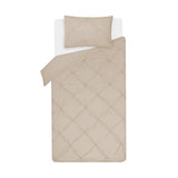 George Home plain diamond pleat single duvet set (British brand)