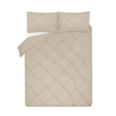 George Home plain diamond pleat double duvet set, imported from the UK