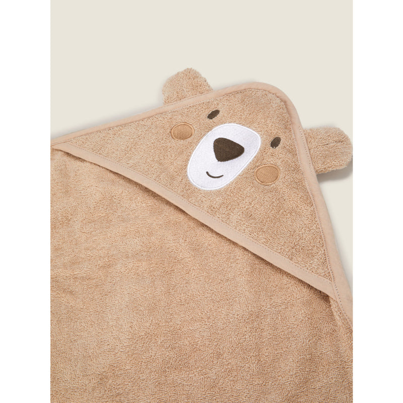 George Home Natural Bear Hooded Towel 75x75cm, UK version