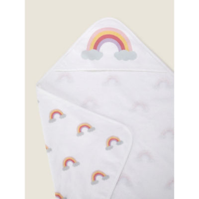 George Home rainbow hooded towel 75x75cm - British product