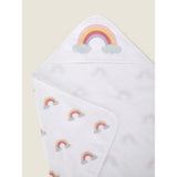 George Home rainbow hooded towel 75x75cm - British product