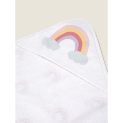 George Home rainbow hooded towel 75x75cm - British product
