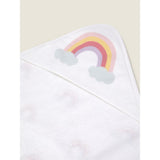 George Home rainbow hooded towel 75x75cm - British product