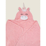 George Home pink unicorn hooded towel 70x140cm - British product