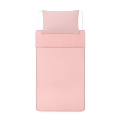 George Home pink cotton muslin single duvet set, UK version