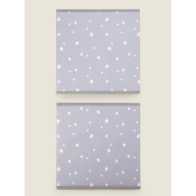 George Home grey star print storage boxes set of 2 - British product