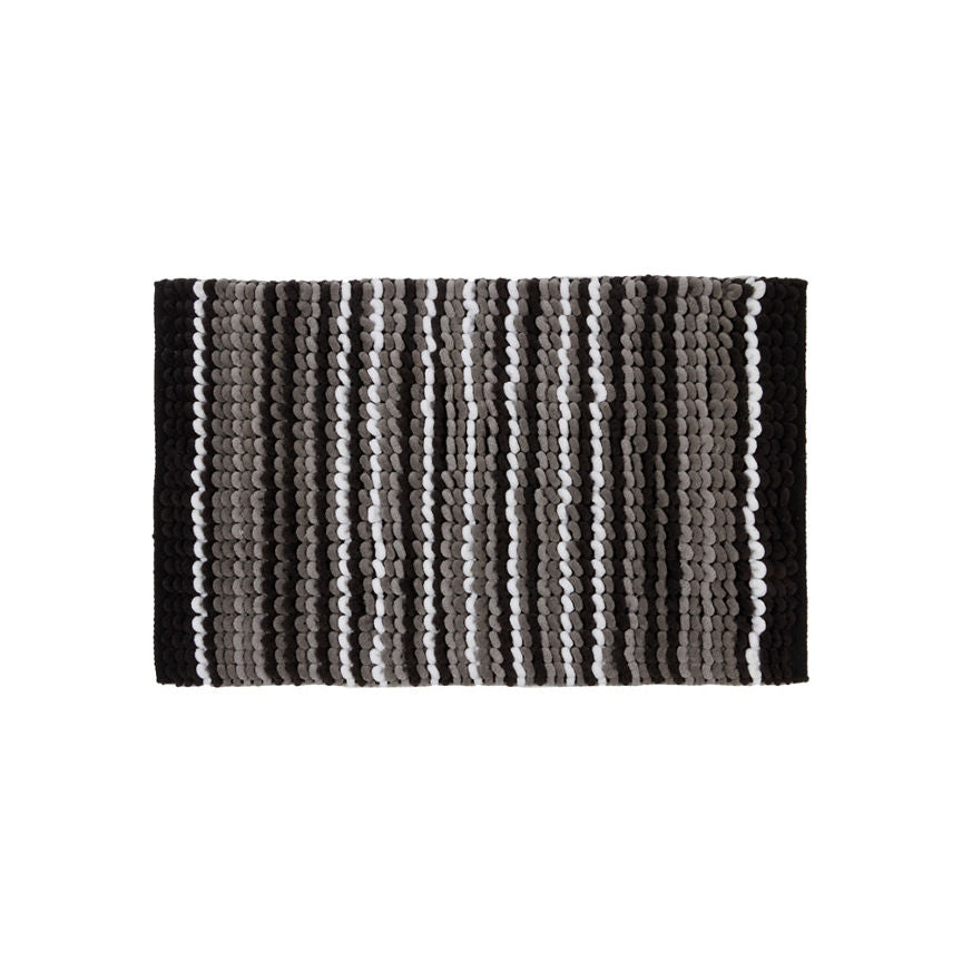 George Home Black Stripe Bath Mat