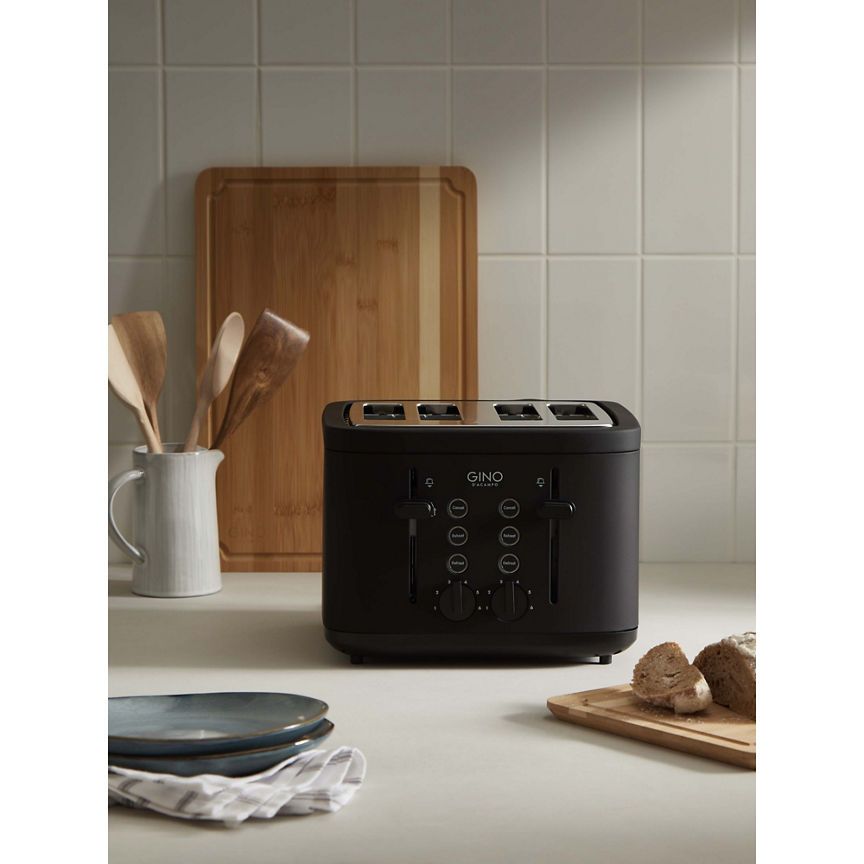 Gino D'Acampo Black 4-Slice Toaster