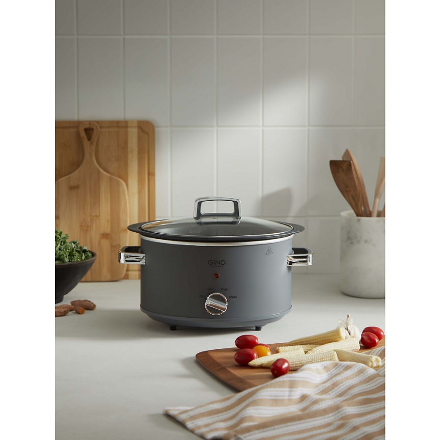 Gino D'Acampo Soft-Touch Grey 3.5L Slow Cooker GOODS ASDA   