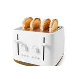 George Home Matte White Scandi 4-Slice Toaster