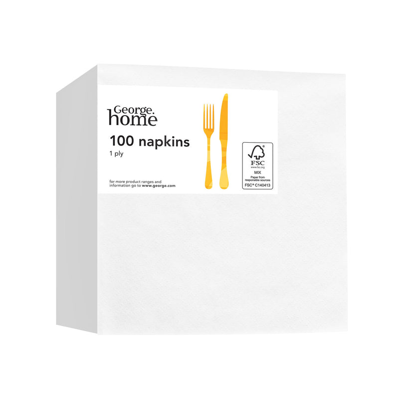 George Home white paper napkins 100 pack, UK version