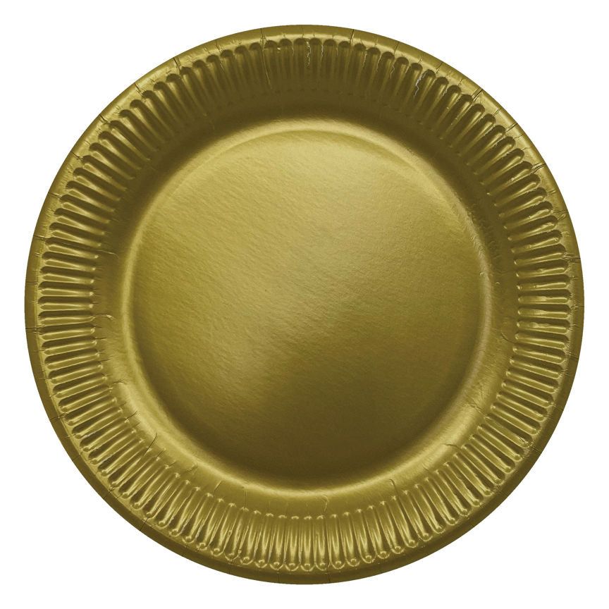 George Home 12 Gold Paper Plates GOODS ASDA   