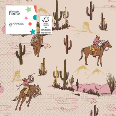 ASDA George Home Cowboy Napkins- Buy online at McGrocer