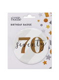 George Home number 70 badge 85mm diameter, UK version