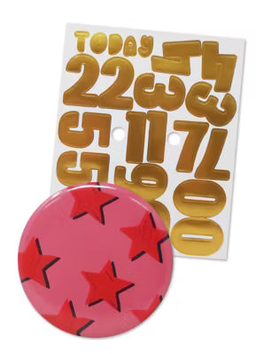 George Home pink personalised badge 85mm diameter - British product