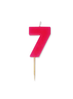 Bougie chiffre 7 George Home rose 43 x 30 x 7 mm
