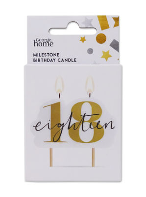 George Home 18 number candle 70x50x7mm, UK version