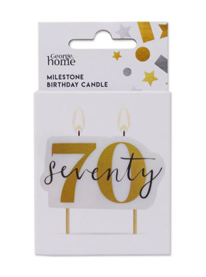 Bougie chiffre 70 George Home 70 mm x 50 mm x 7 mm