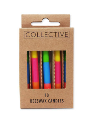 George Home Beeswax Stick Candles 10-Pack