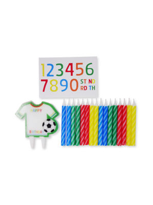 Bougies d'anniversaire Football George Home Pack de 16
