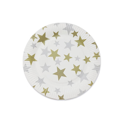 ASDA George Home Metallic Star Plates Pack of 12- Buy online at McGrocer