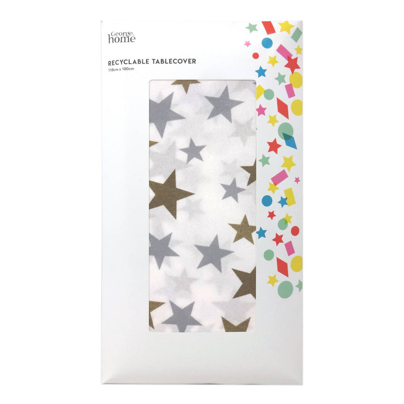 George Home metallic star tablecover 118 x 180 mm, UK version